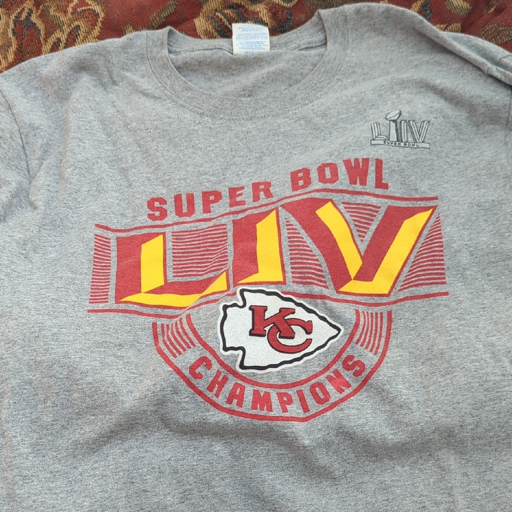 Super Bowl LIV Champions Adult Gray Long Sleeve T-Shirt